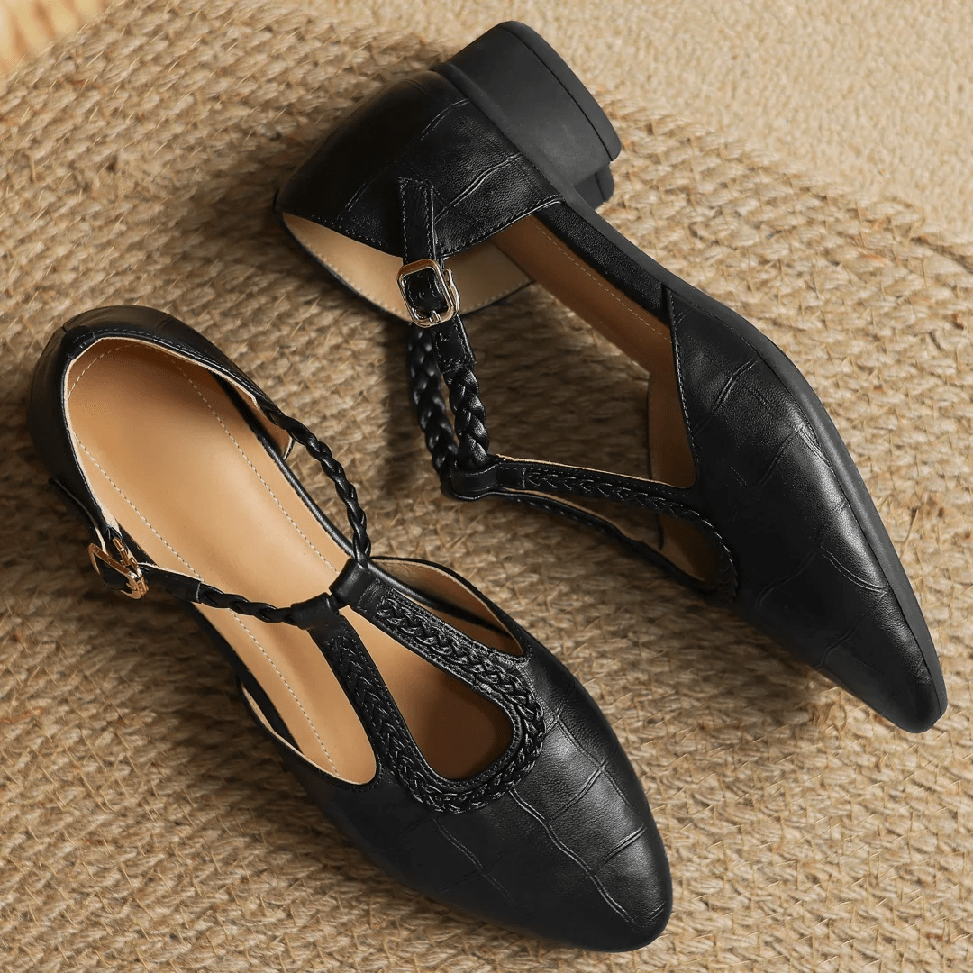 Timeless Elegant T Strap Flats