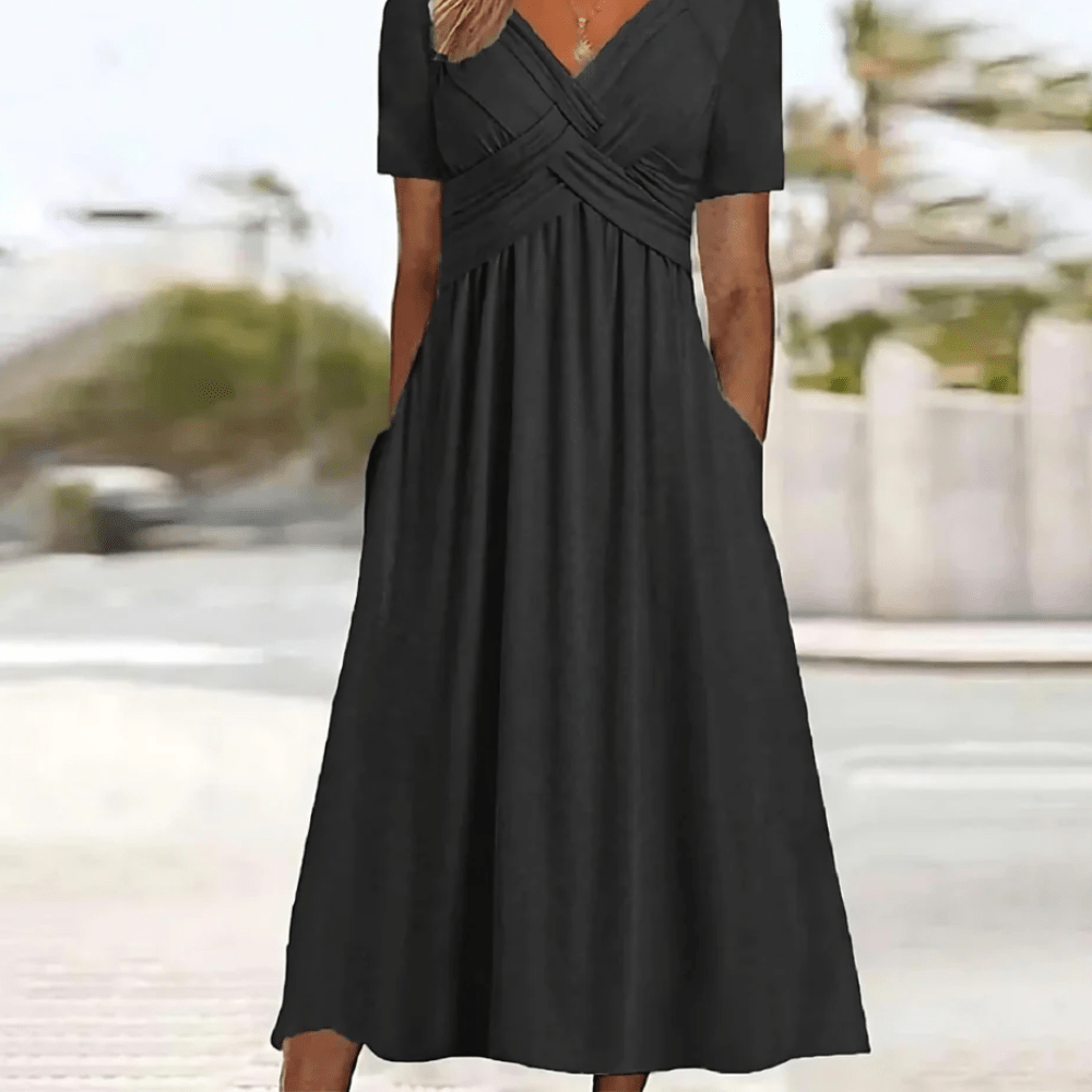 Flattering Midi Dress with Relaxed Silhouette
