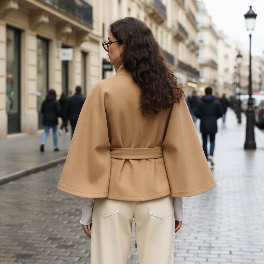 Cape Parka With Tie Belt