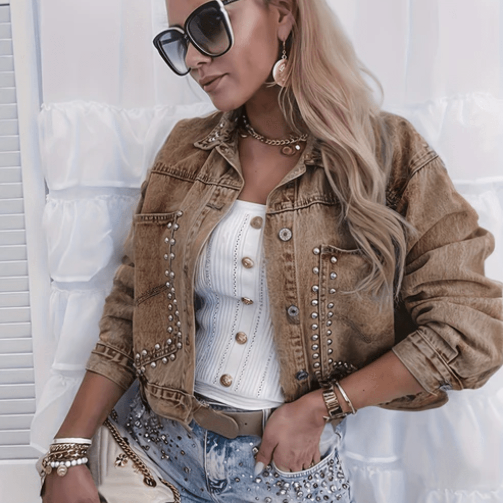 Vintage Denim Jacket Studded