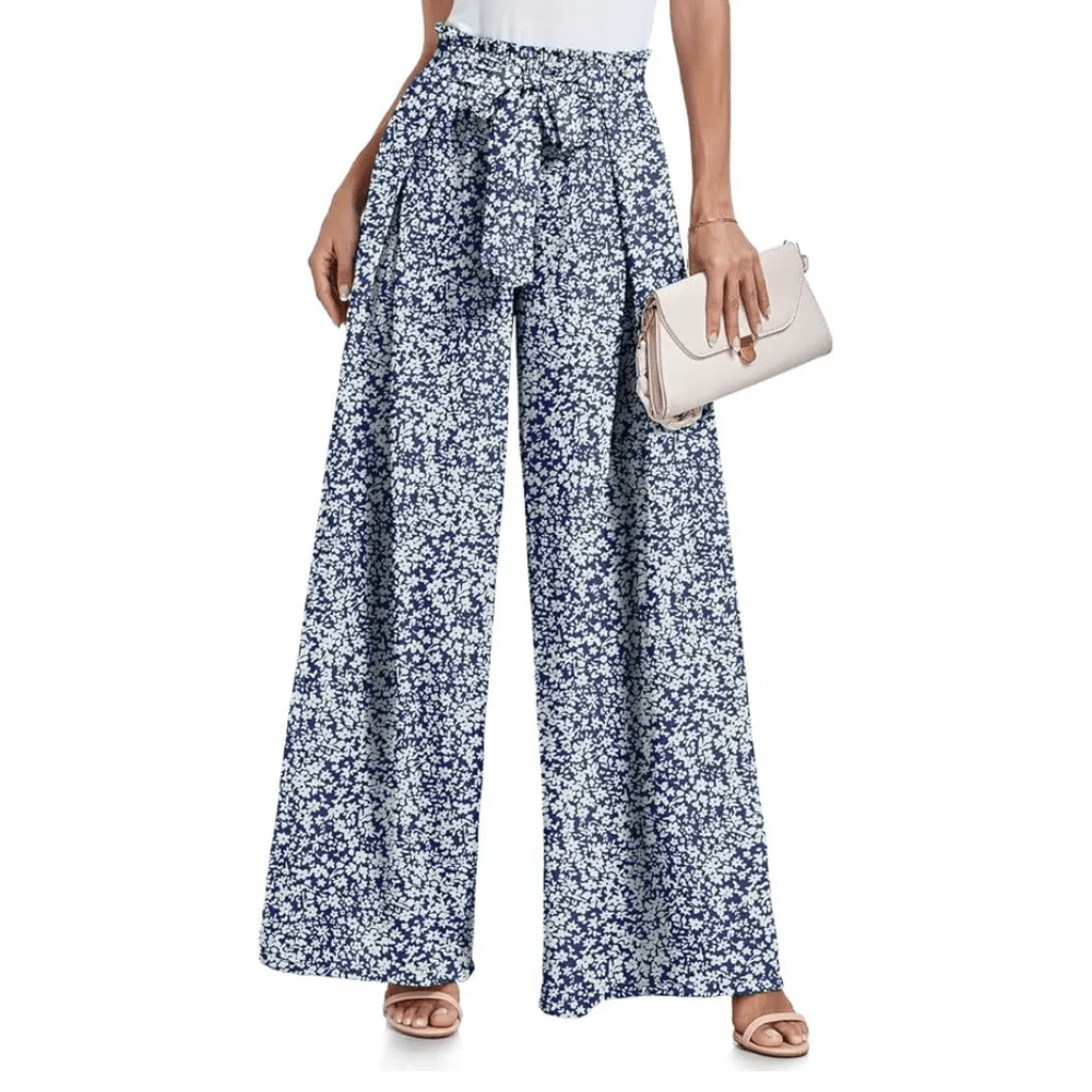 Printed Wide Leg Pants
