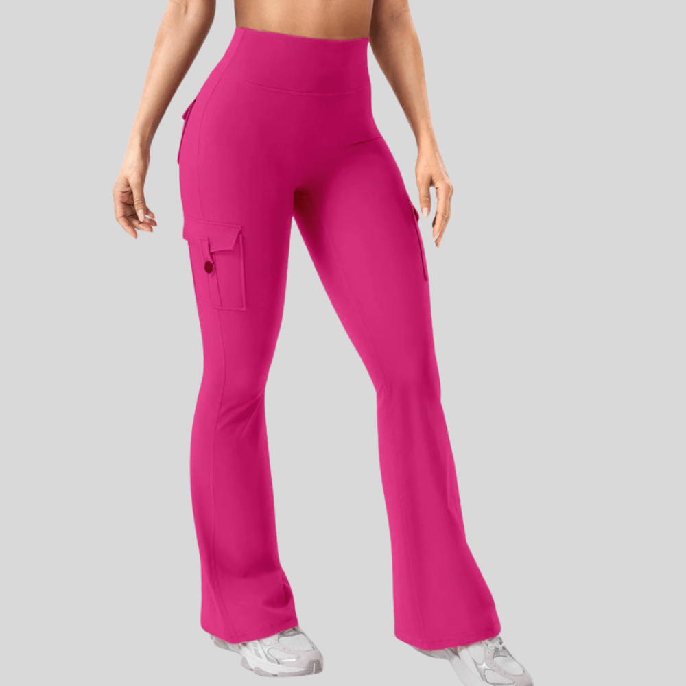 High Stretch Wide Leg Yoga Pants With Pockets