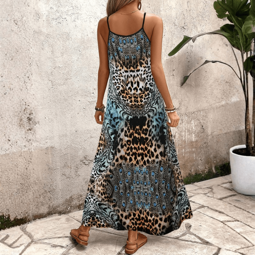 Relaxed Zebra Maxi Dress