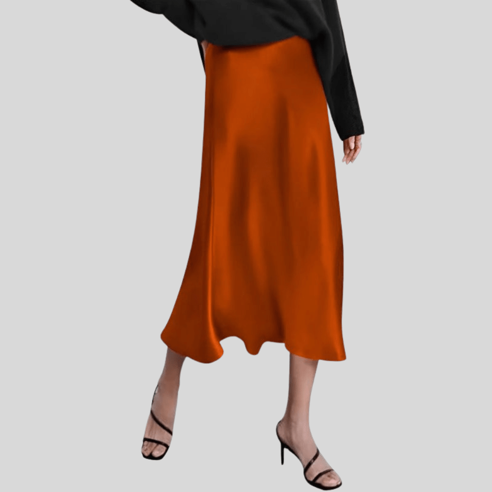 High Waist Fishtail Midi Skirt