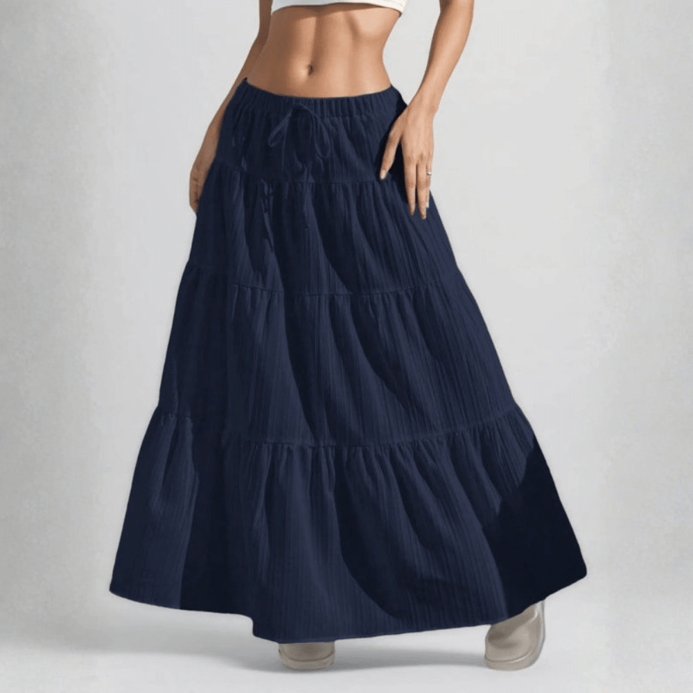 Breezy Tie Waist Midi Skirt