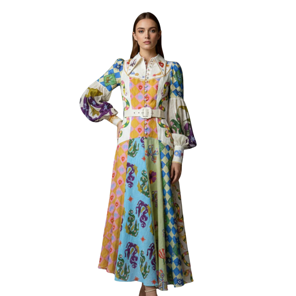 Flowing Printed Maxi Dress