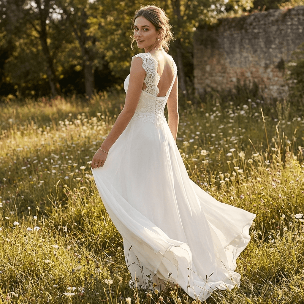 Elegant delicate Bodice Maxi Dress