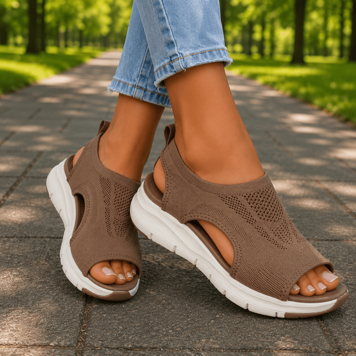 Zapatos ligeros para caminar con diseño de soporte