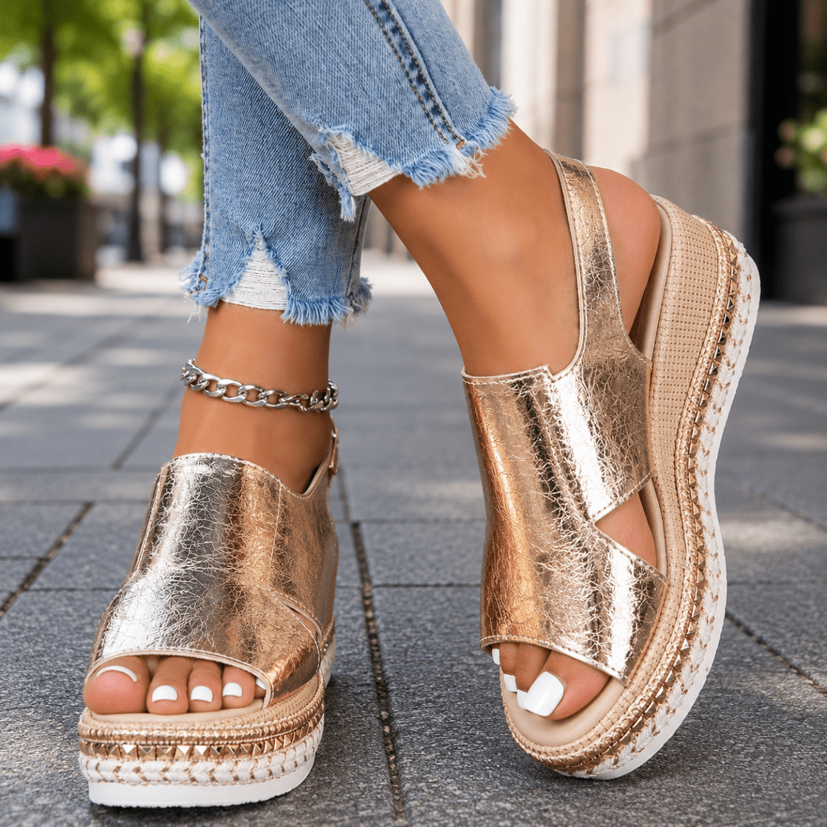 Sandalias ortopédicas elegantes para comodidad diaria