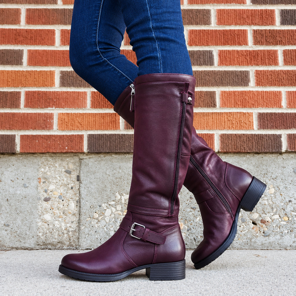 Round-Toe Knee-High Boots
