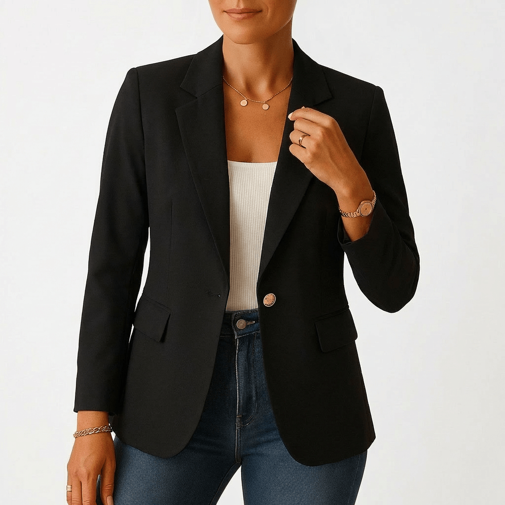Classic One Button Elegant Blazer Jacket