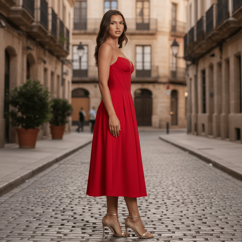 Confident Red Occasion Dress