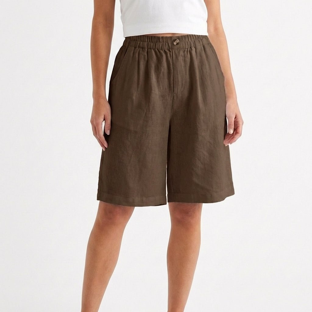 Shorts casuales de pierna ancha y ajuste relajado