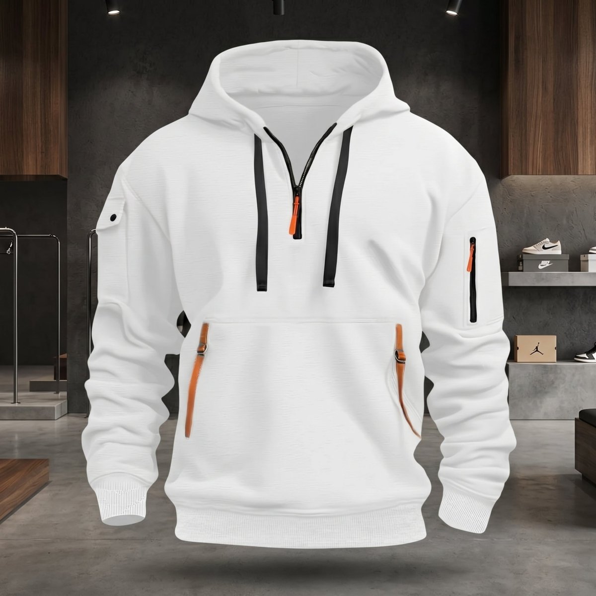 Sudadera con capucha, cremallera y bolsillo Summit Trail