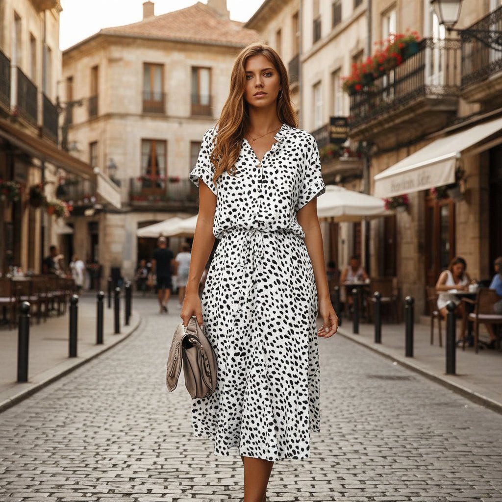 Vestido midi de verano con estampado