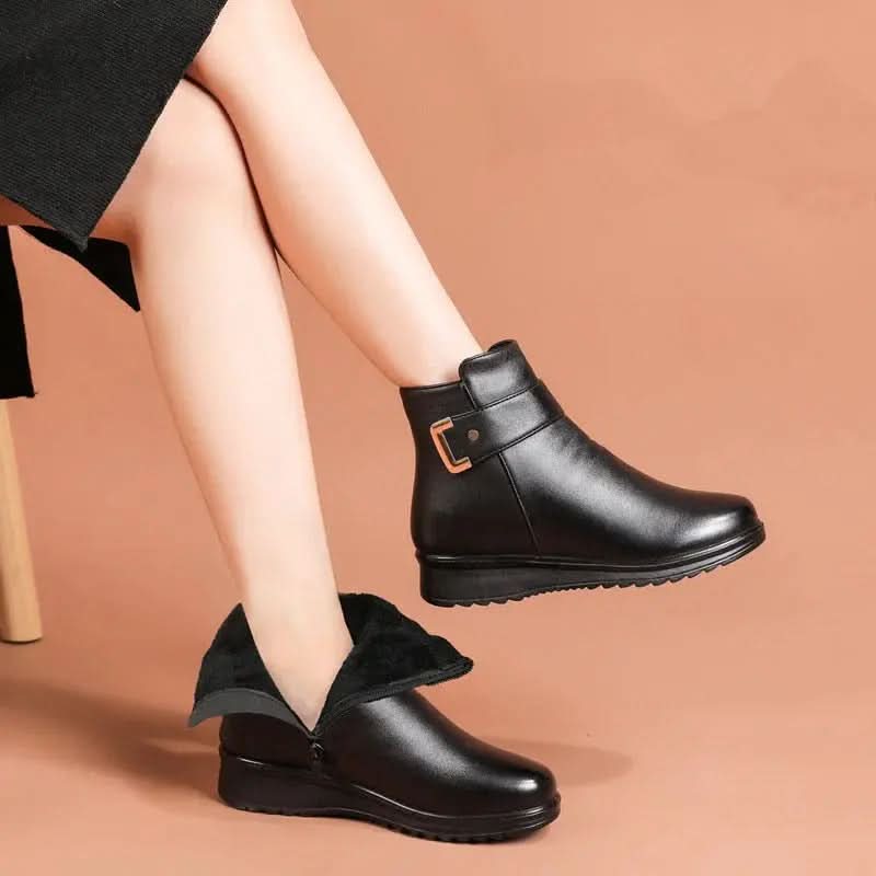 Flache Winterstiefeletten mit weicher, stützender Sohle