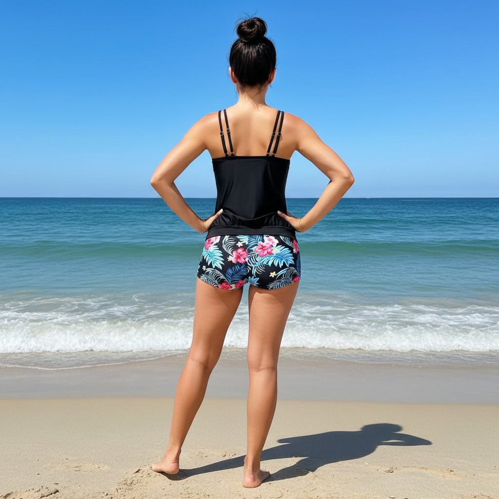 Tropical Floral Tankini Top