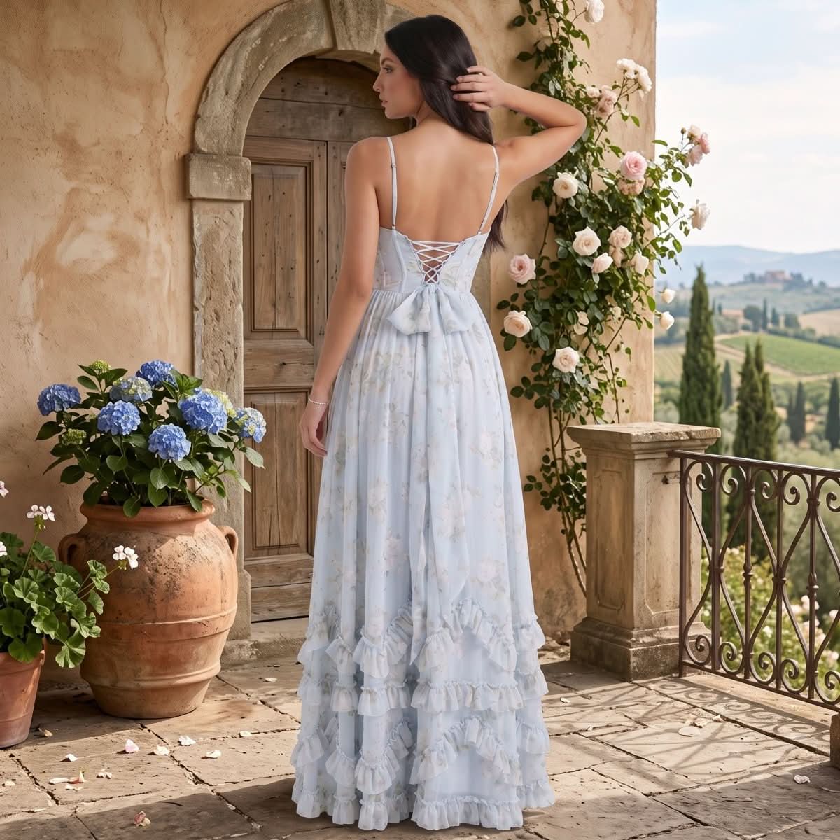Graceful Elegant Flowing Maxi Dress