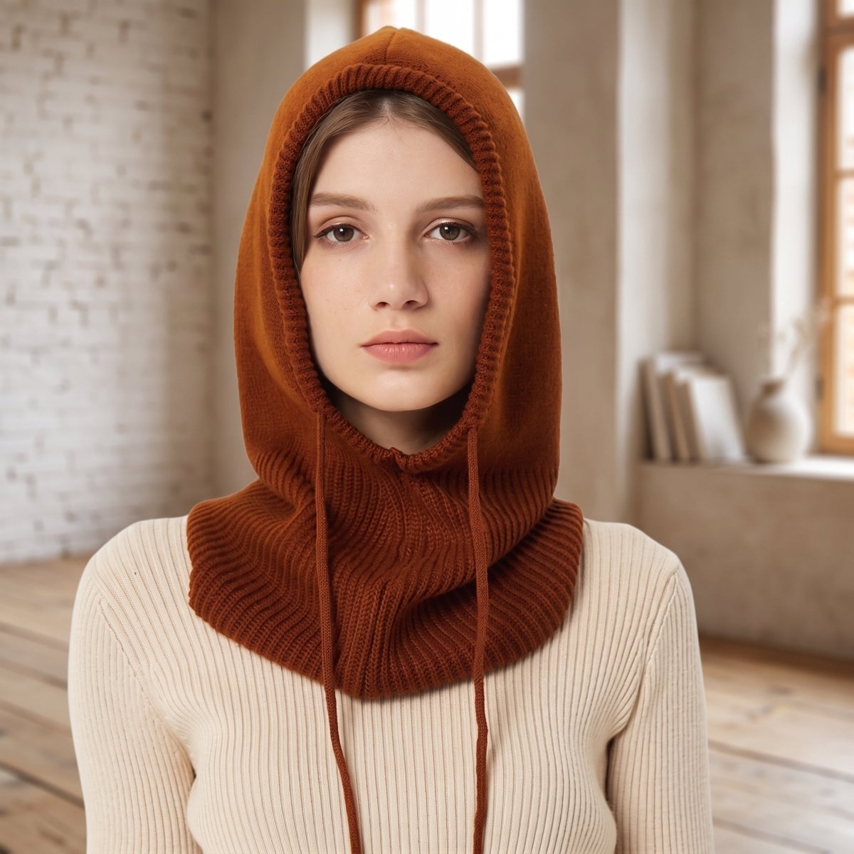 Hooded Hat Neck Scarf