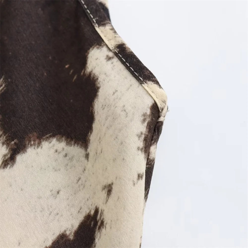 Bold Cow Print Dress