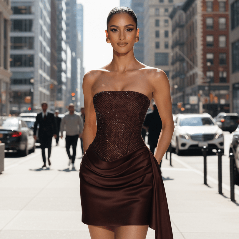 Tailliertes Minikleid für den Abend