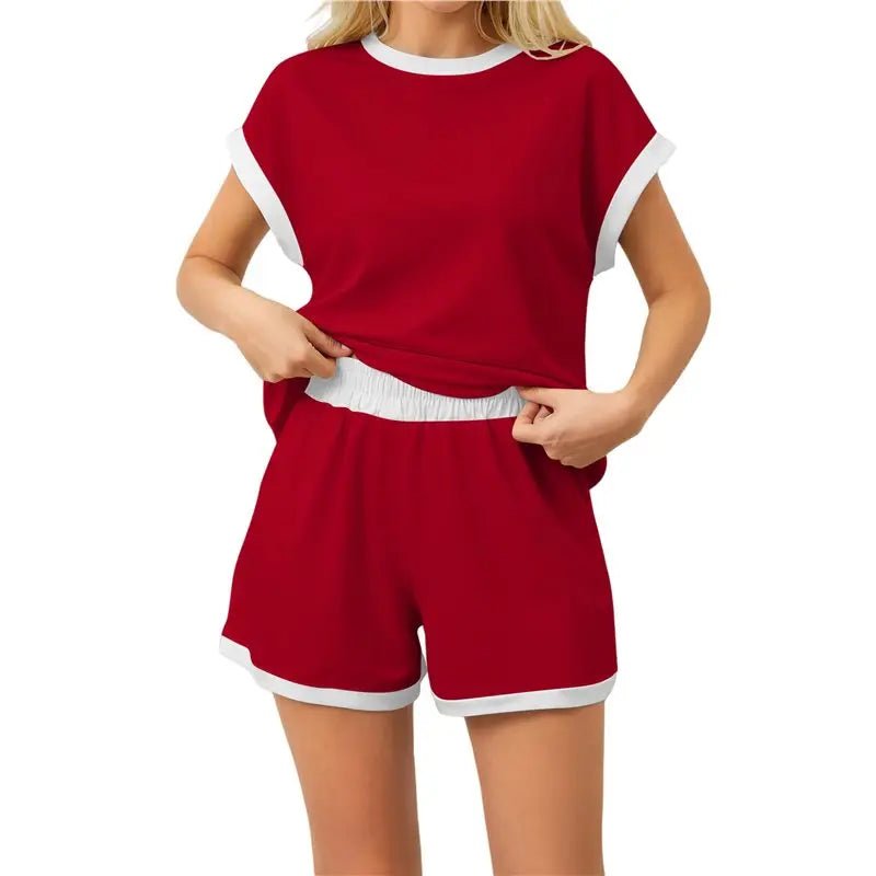 Knit T Shirt And Shorts Lounge Set