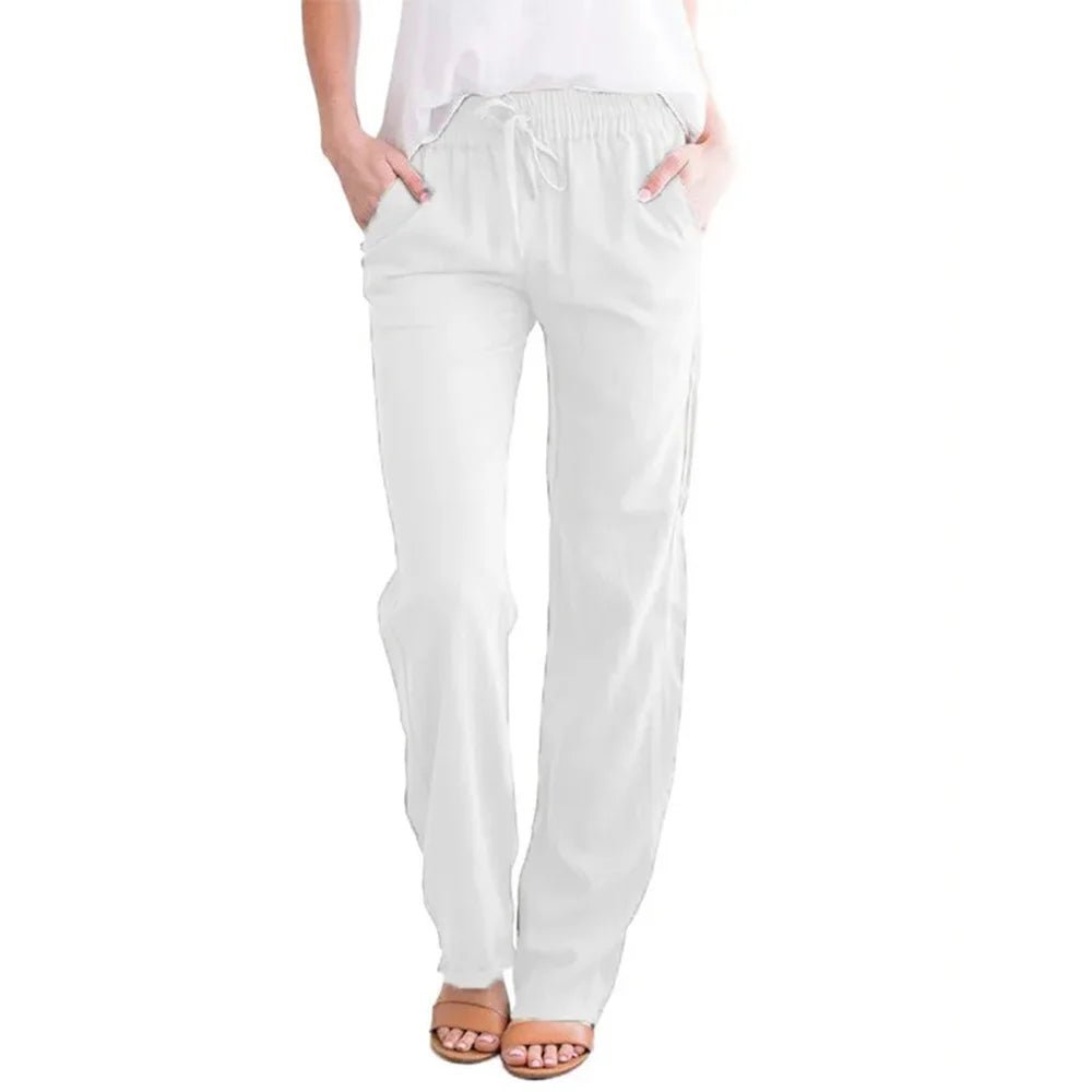 Airy Cotton Linen Drawstring Pants