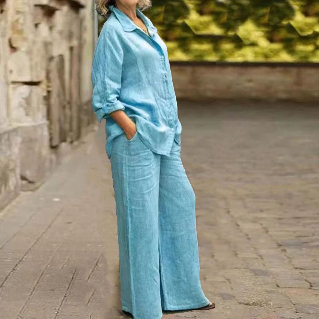 Long Sleeve Wide Leg Trouser Sets
