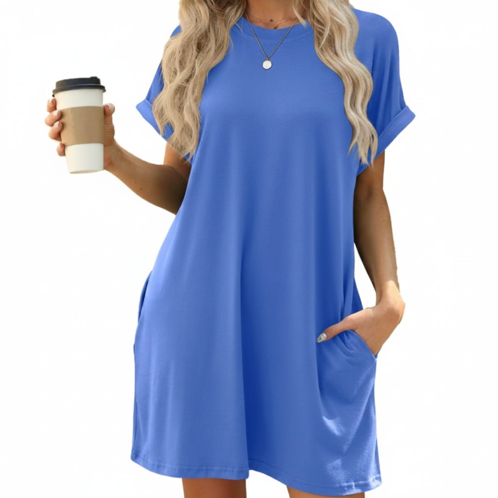 Casual Short Sleeve Swing Beach Dress