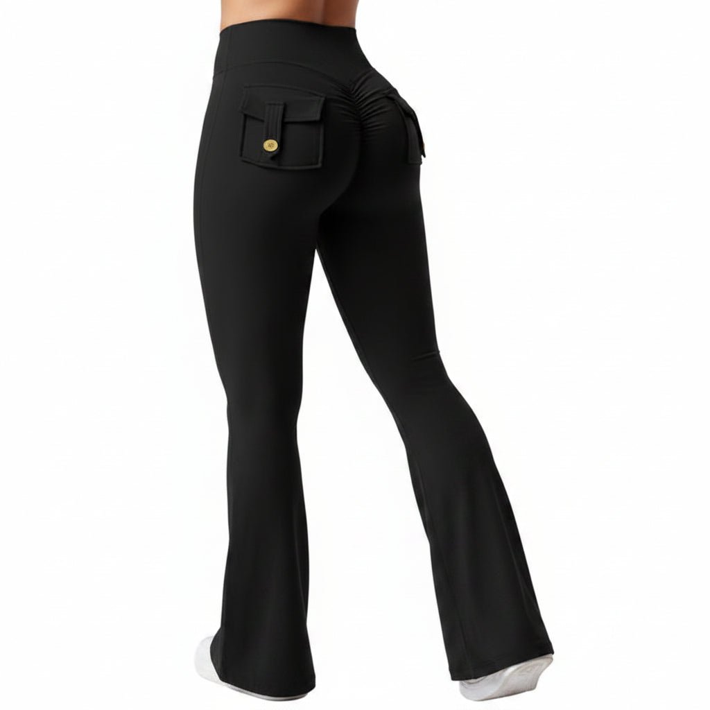 High Stretch Wide Leg Yoga Pants With Pockets