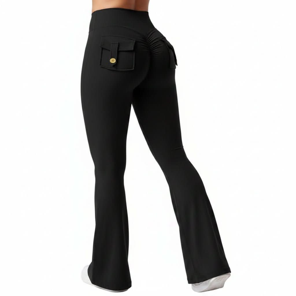 High Stretch Wide Leg Yoga Pants With Pockets