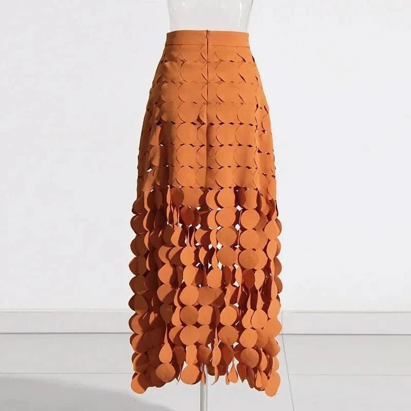 Sheer Overlay Maxi Skirt
