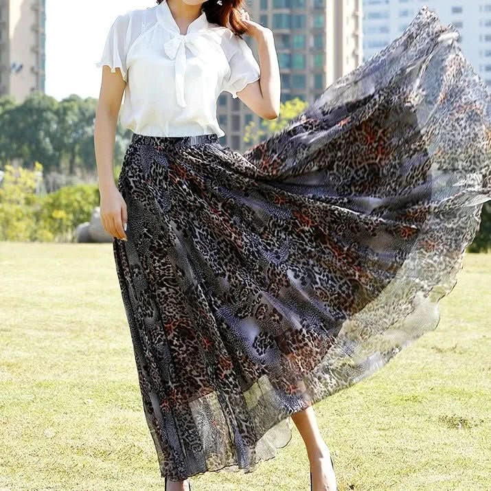 Airy Floral Maxi Skirt
