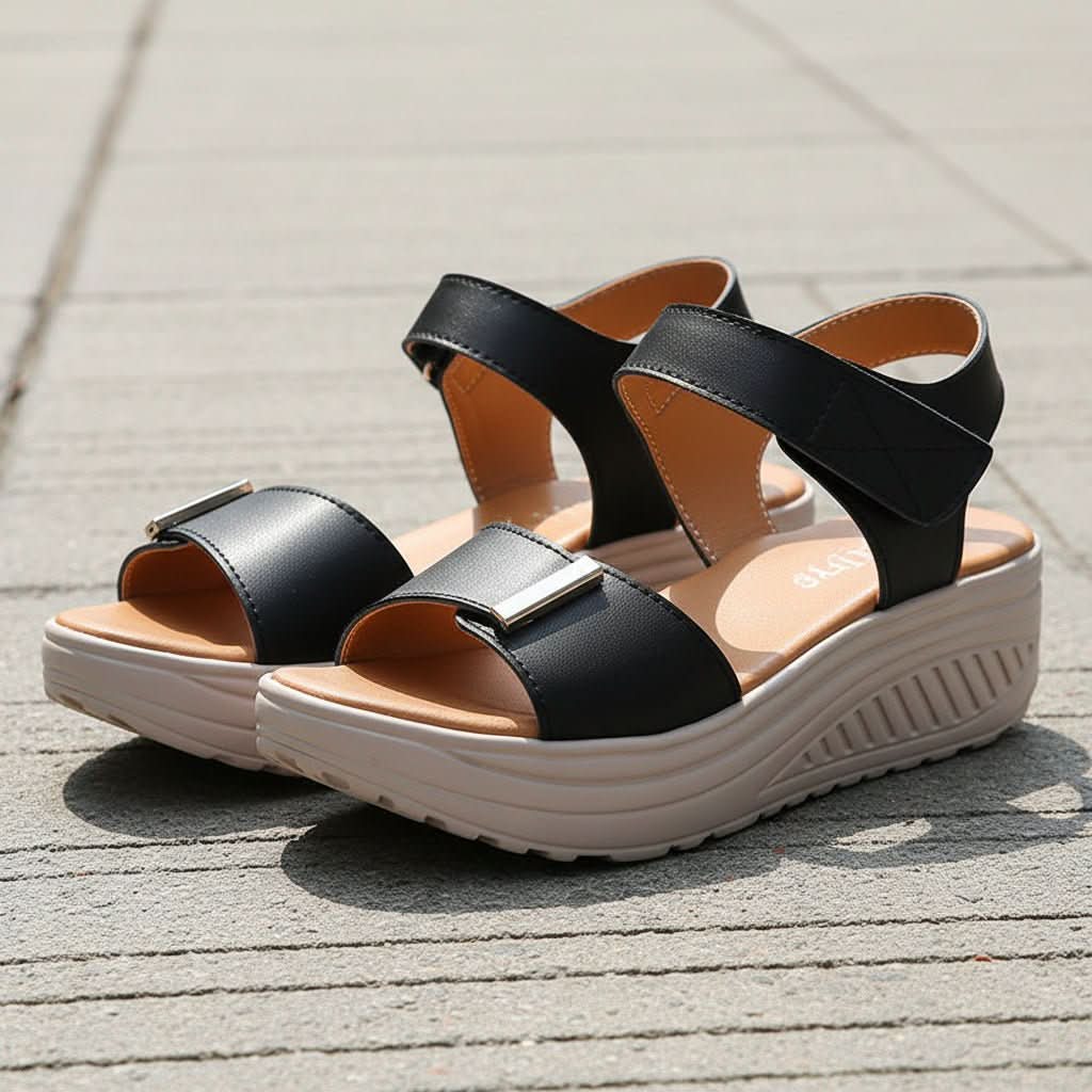 Platform Ankle Strap Walking Sandals