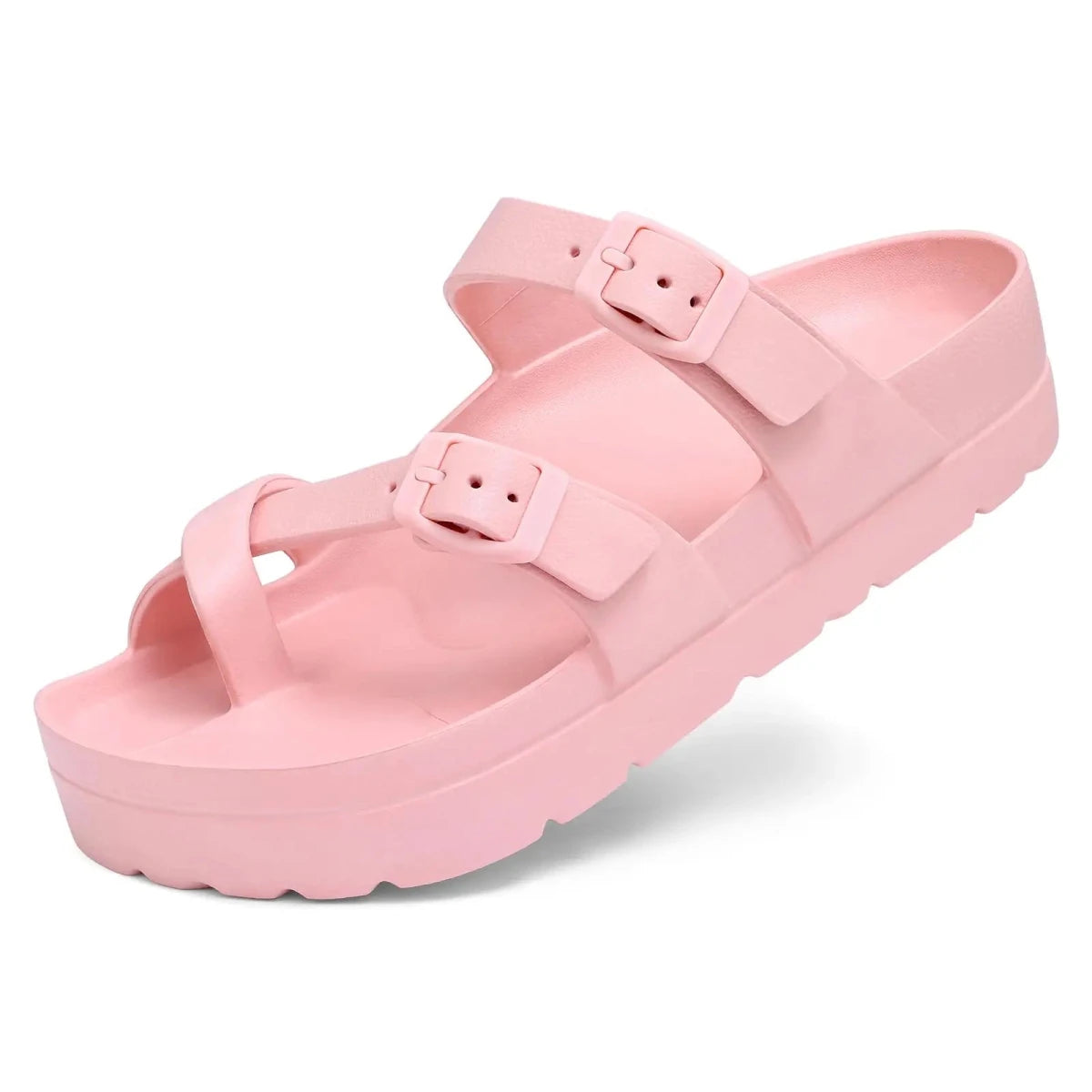 Plüschige EVA-Plateau-Sandalen
