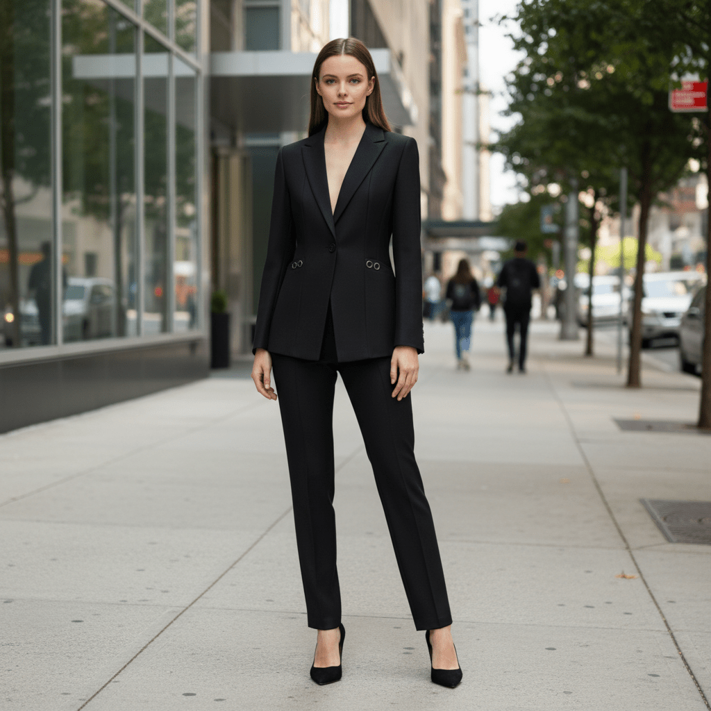 Maßgeschneidertes Blazer- und gerade geschnittenes Hose-Co-Ord-Set