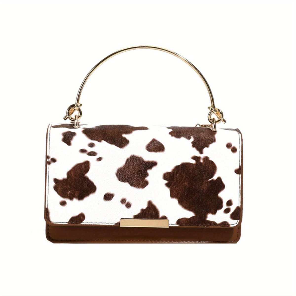 Ledertasche mit Kuhmuster zum Umhängen