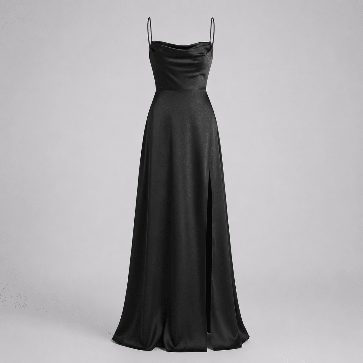 Cowl Neck Split Maxi Dress