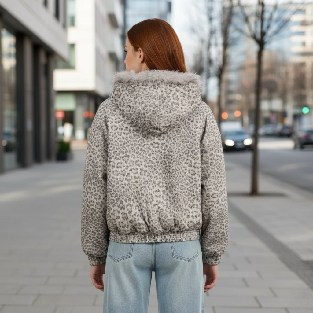 Cheetah Print Hooded Jacket