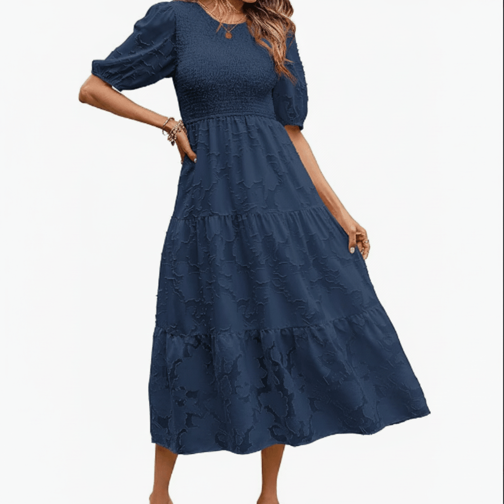 Romantic Chiffon Maxi Dress Flared