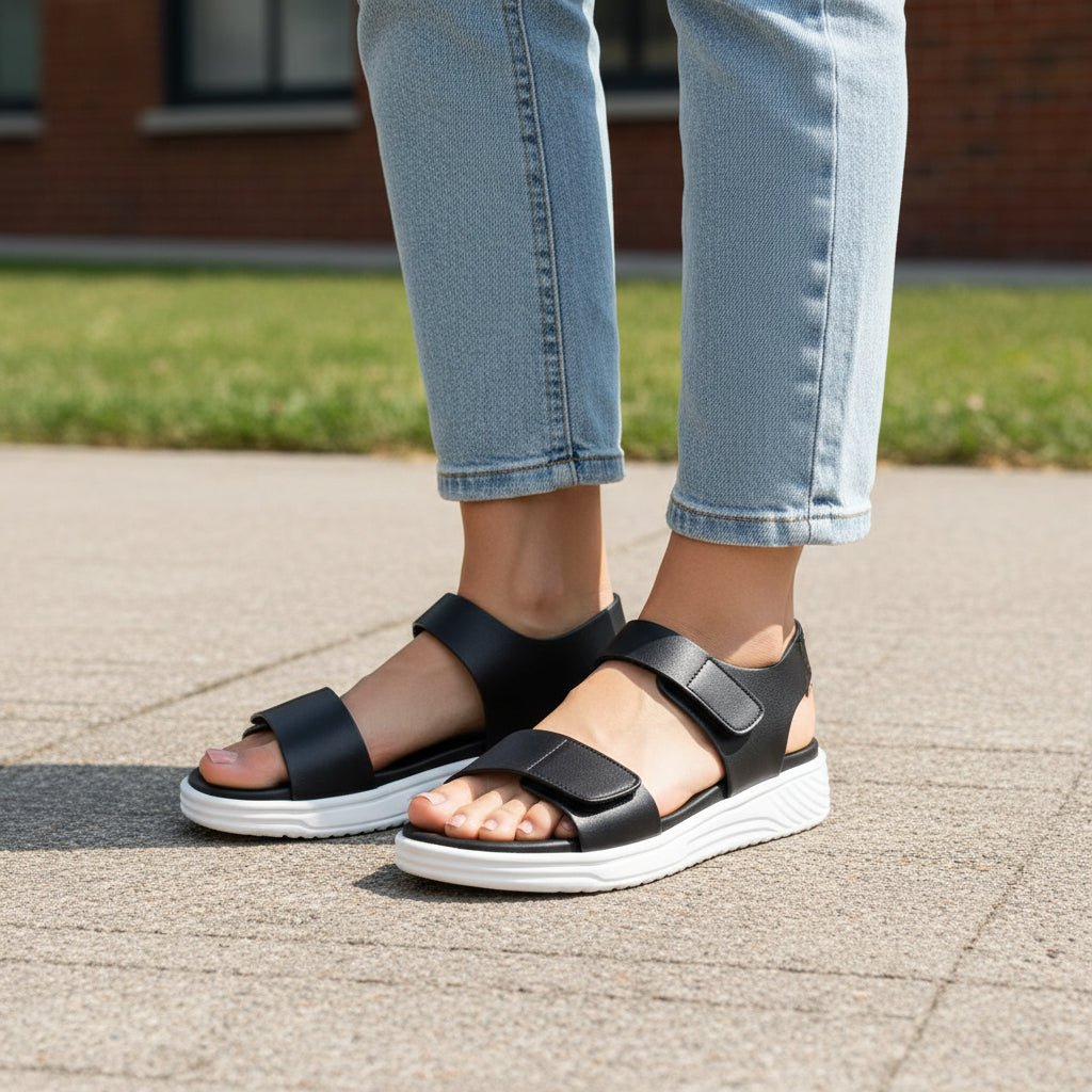 Klettverschluss-Plateau-Sandalen für den Alltag