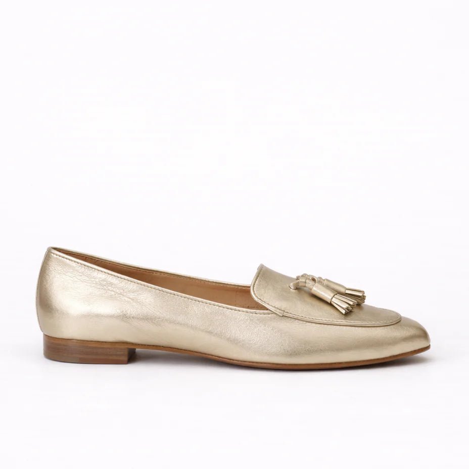 Golden Tassel Moccasin Loafers