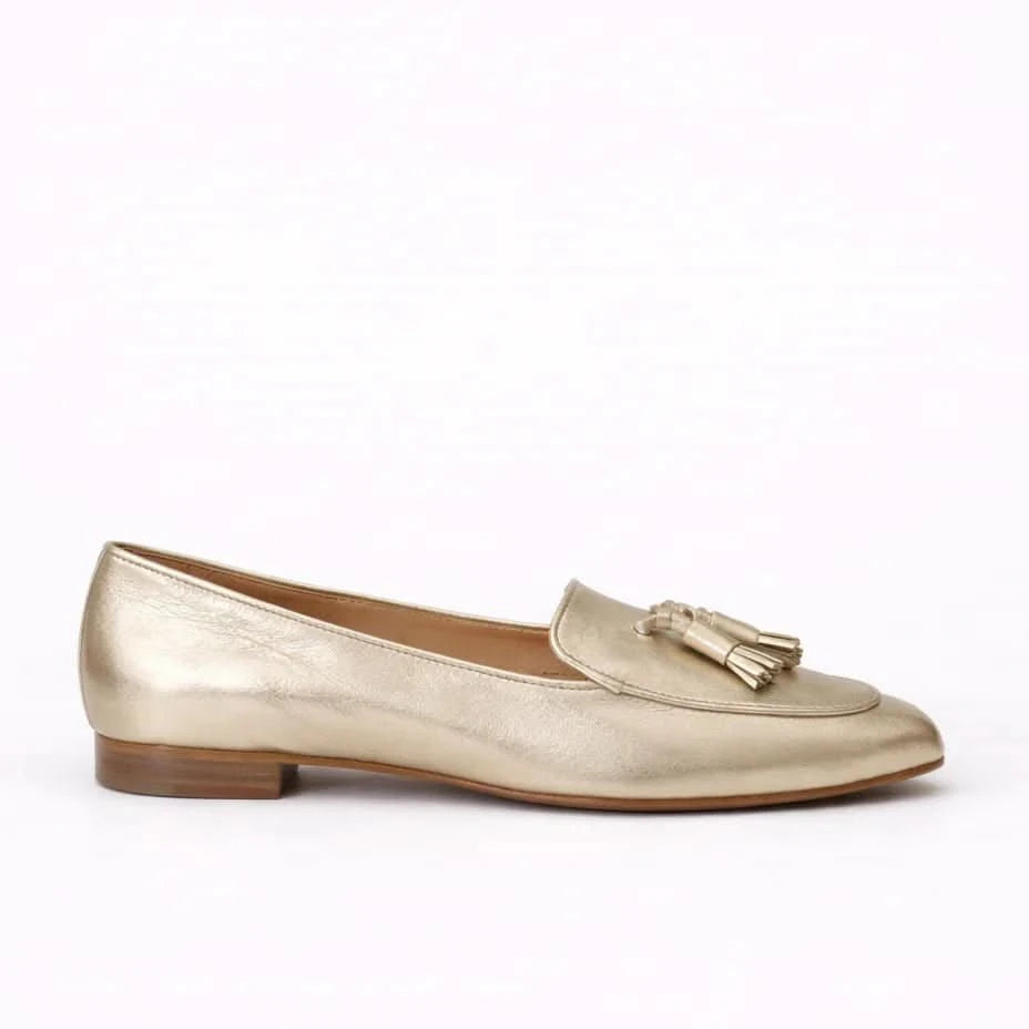 Golden Tassel Moccasin Loafers