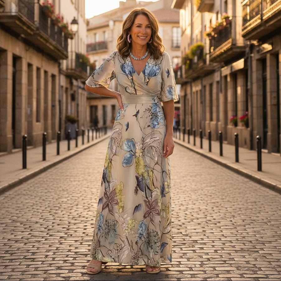 Floral Maxi Wrap Dress