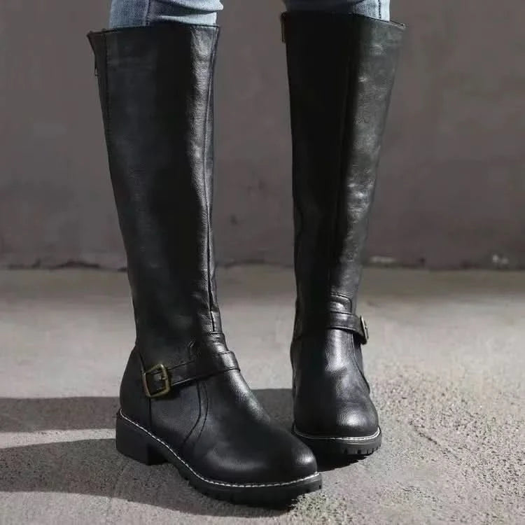 Orthopedic Buckle Detail Comfort Boots