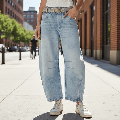 Lockere Hose mit weitem Bein