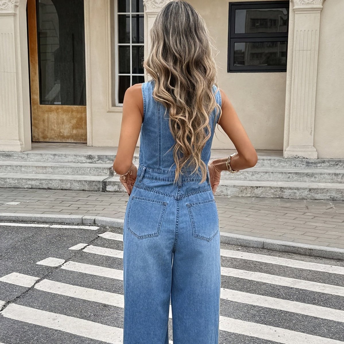 Vintage Denim Overall Jumpsuits