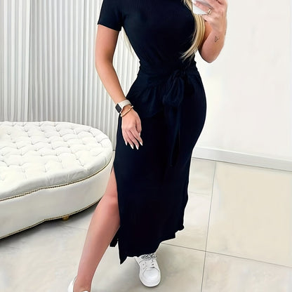 Casual Cow Print Midi Dress