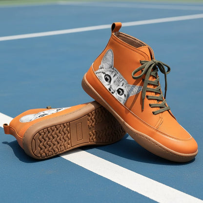 Playful Casual Cat Ankle Boots
