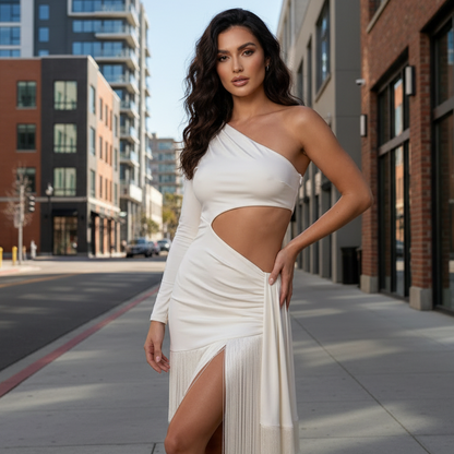 Defined Midi Dress Casual Style